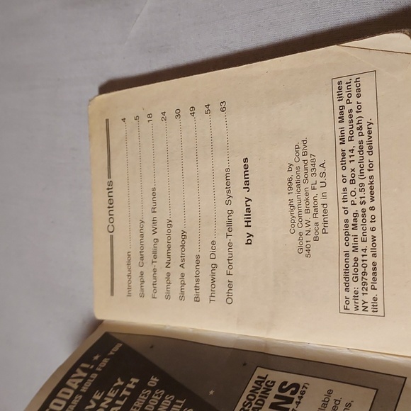 Vintage 1996 The Little Book Of Fortune Telling Mini Size - Picture 4 of 7